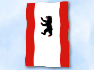 Brandenburg mit Wappen Fahne Hochformat Flagge