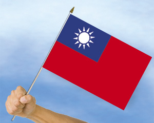 Bild von Stockflaggen Taiwan  (45 x 30 cm)-Fahne Stockflaggen Taiwan  (45 x 30 cm)-Flagge im Fahnenshop bestellen
