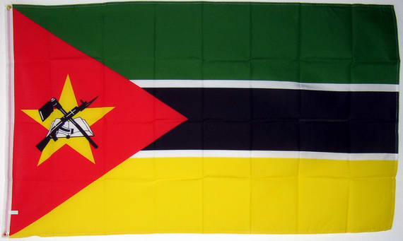 Fahne Flagge Mosambik 20 x 30 cm Bootsflagge Premiumqualität