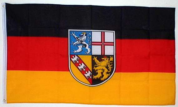 Bild von Landesfahne Saarland (250 x 150 cm)-Fahne Landesfahne Saarland (250 x 150 cm)-Flagge im Fahnenshop bestellen