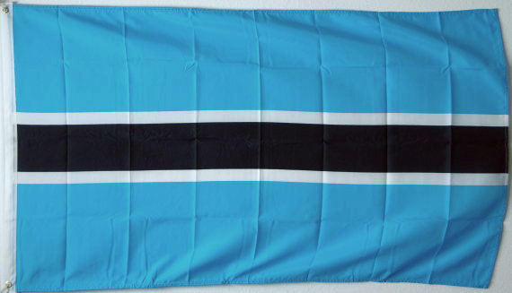 Bild von Flagge Botswana-Fahne Botswana-Flagge im Fahnenshop bestellen