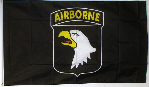 Bild von Flagge Airborne - 101. US-Luftlandedivision-Fahne Flagge Airborne - 101. US-Luftlandedivision-Flagge im Fahnenshop bestellen