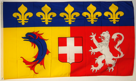 Bild von Flagge Rhône-Alpes-Fahne Flagge Rhône-Alpes-Flagge im Fahnenshop bestellen