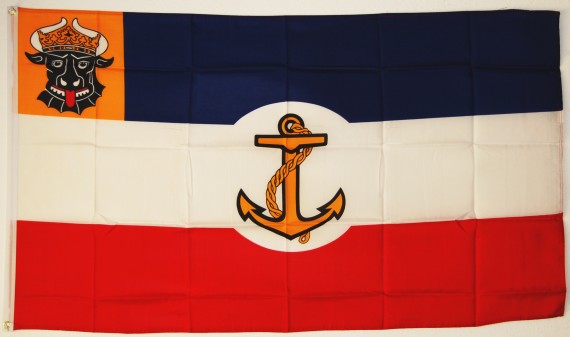 Bild von Dienstflagge für Mecklenburg-Schwerinsche Staatsfahrzeuge in inländischen Gewässern (1921-35)-Fahne Dienstflagge für Mecklenburg-Schwerinsche Staatsfahrzeuge in inländischen Gewässern (1921-35)-Flagge im Fahnenshop bestellen