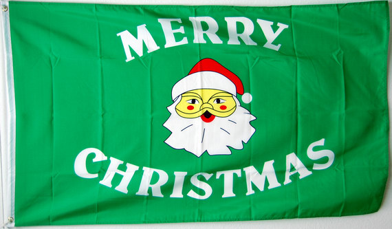 Bild von Flagge Nikolaus / Weihnachtsmann mit Schriftzug Merry Christmas-Fahne Flagge Nikolaus / Weihnachtsmann mit Schriftzug Merry Christmas-Flagge im Fahnenshop bestellen