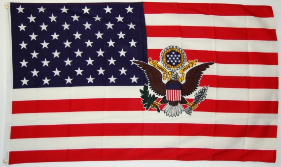 Flagge USA mit Siegel-Fahne Flagge USA mit Siegel-Flagge im