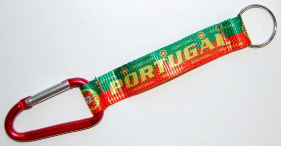 Bild von Karabiner-Schlüsselanhänger  mit Flagge Portugal-Fahne Karabiner-Schlüsselanhänger  mit Flagge Portugal-Flagge im Fahnenshop bestellen