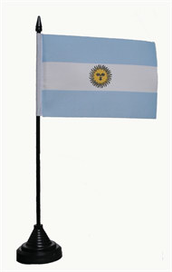 Bild von Tisch-Flagge Argentinien 15x10cm  mit Kunststoffständer-Fahne Tisch-Flagge Argentinien 15x10cm  mit Kunststoffständer-Flagge im Fahnenshop bestellen