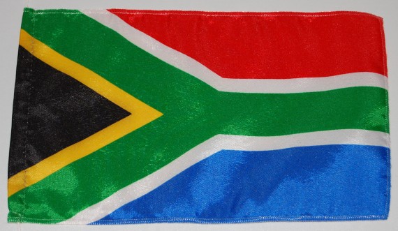 Bild von Tisch-Flagge Südafrika-Fahne Tisch-Flagge Südafrika-Flagge im Fahnenshop bestellen