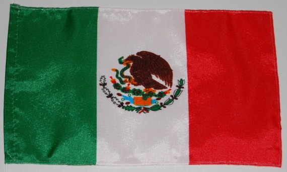 Bild von Tisch-Flagge Mexiko-Fahne Tisch-Flagge Mexiko-Flagge im Fahnenshop bestellen