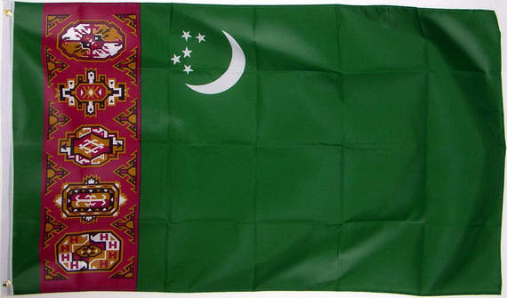Bild von Flagge Turkmenistan-Fahne Turkmenistan-Flagge im Fahnenshop bestellen