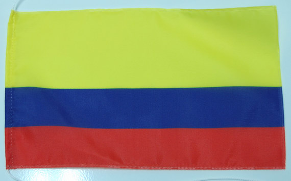 Bild von Tisch-Flagge Kolumbien-Fahne Tisch-Flagge Kolumbien-Flagge im Fahnenshop bestellen