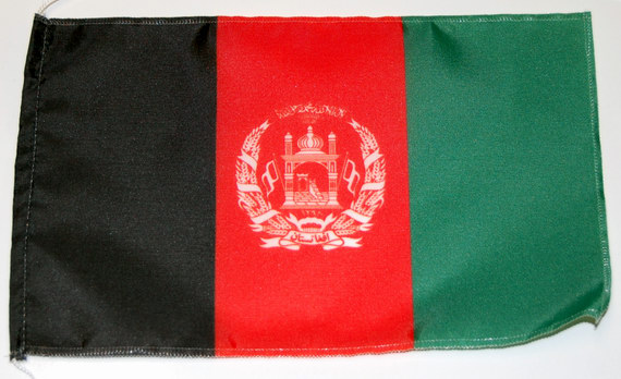 Bild von Tisch-Flagge Afghanistan-Fahne Tisch-Flagge Afghanistan-Flagge im Fahnenshop bestellen