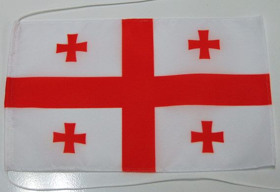 Bild von Tisch-Flagge Georgien-Fahne Tisch-Flagge Georgien-Flagge im Fahnenshop bestellen