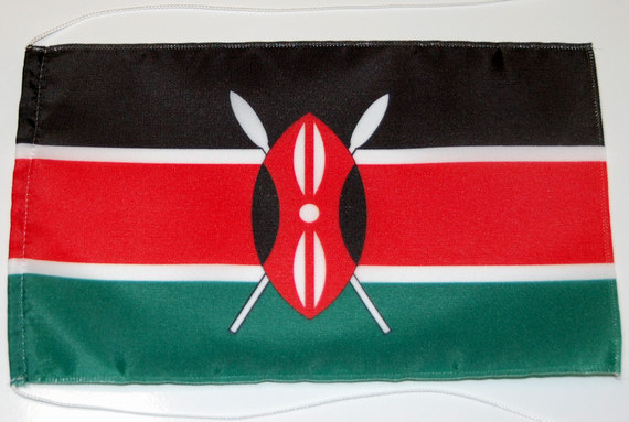 Bild von Tisch-Flagge Kenia-Fahne Tisch-Flagge Kenia-Flagge im Fahnenshop bestellen