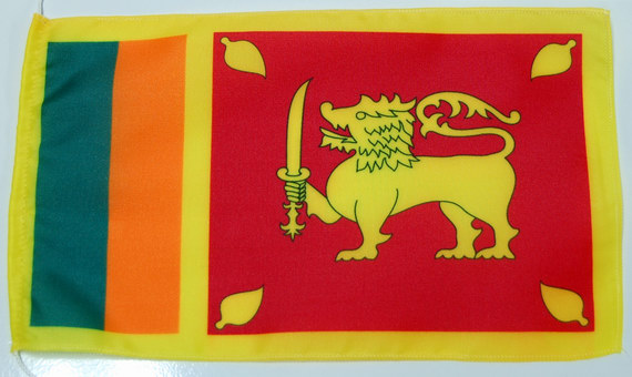 Bild von Tisch-Flagge Sri Lanka-Fahne Tisch-Flagge Sri Lanka-Flagge im Fahnenshop bestellen