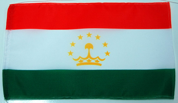 Bild von Tisch-Flagge Tadschikistan-Fahne Tisch-Flagge Tadschikistan-Flagge im Fahnenshop bestellen