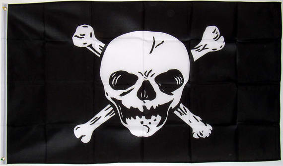 Bild von Totenkopf-Flagge 3-Fahne Totenkopf-Flagge 3-Flagge im Fahnenshop bestellen