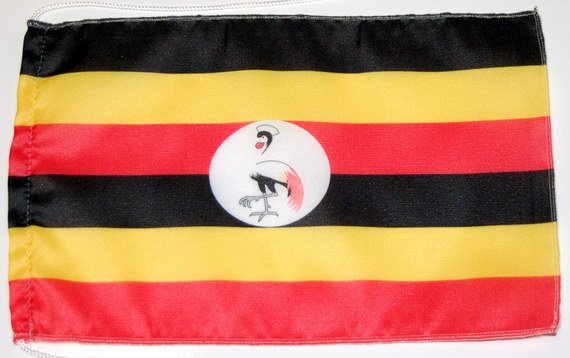 Bild von Tisch-Flagge Uganda-Fahne Tisch-Flagge Uganda-Flagge im Fahnenshop bestellen