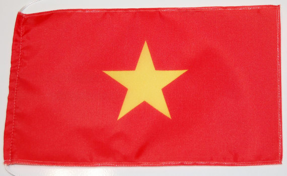 Bild von Tisch-Flagge Vietnam-Fahne Tisch-Flagge Vietnam-Flagge im Fahnenshop bestellen