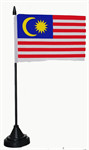 Bild von Tisch-Flagge Malaysia 15x10cm  mit Kunststoffständer-Fahne Tisch-Flagge Malaysia 15x10cm  mit Kunststoffständer-Flagge im Fahnenshop bestellen