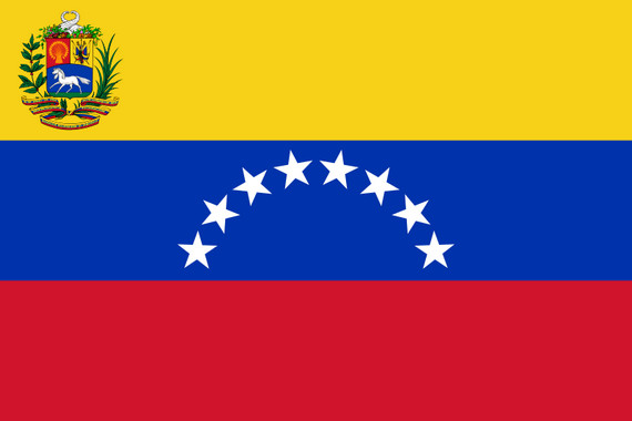 Bild von Flagge Venezuela mit Wappen-Fahne Venezuela mit Wappen-Flagge im Fahnenshop bestellen