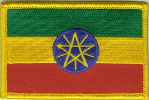 Bild von Aufnäher Flagge Äthiopien-Fahne Aufnäher Flagge Äthiopien-Flagge im Fahnenshop bestellen