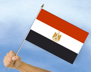 Bild von Stockflaggen Ägypten  (45 x 30 cm)-Fahne Stockflaggen Ägypten  (45 x 30 cm)-Flagge im Fahnenshop bestellen