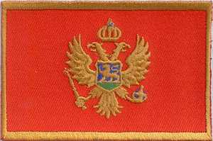 AUFNÄHER Patch FLAGGEN flagge Montenegro    flag Fahne  7x4.5cm