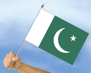 Bild von Stockflaggen Pakistan  (45 x 30 cm)-Fahne Stockflaggen Pakistan  (45 x 30 cm)-Flagge im Fahnenshop bestellen