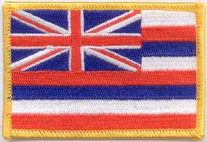 Bild von Aufnäher Flagge Hawaii-Fahne Aufnäher Flagge Hawaii-Flagge im Fahnenshop bestellen