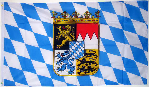 Flagge Bayern Wappen 90 x 150 cm