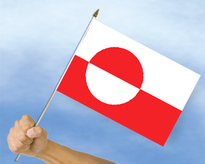 Bild von Stockflaggen Grönland  (45 x 30 cm)-Fahne Stockflaggen Grönland  (45 x 30 cm)-Flagge im Fahnenshop bestellen