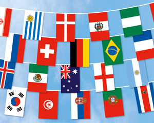 Bild von Flaggenkette International 9m-Fahne Flaggenkette International 9m-Flagge im Fahnenshop bestellen