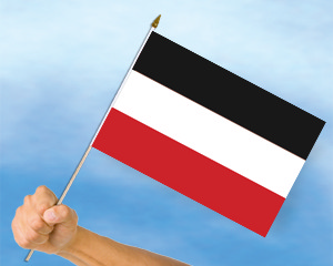 Bild von Stockflagge Deutsches Kaiserreich 1870-1919  (45 x 30 cm)-Fahne Stockflagge Deutsches Kaiserreich 1870-1919  (45 x 30 cm)-Flagge im Fahnenshop bestellen