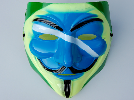 Bild von Guy Fawkes-Maske Brasilien-Fahne Guy Fawkes-Maske Brasilien-Flagge im Fahnenshop bestellen