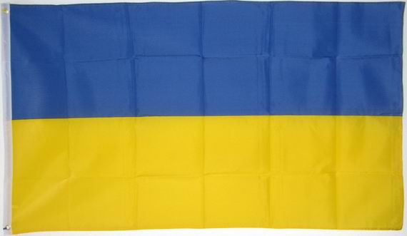 Fahne Ukraine mit Friedenstaube 90 x 150 cm