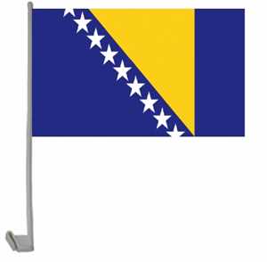 Bild von Autoflaggen Bosnien-Herzegowina - 2 Stück-Fahne Autoflaggen Bosnien-Herzegowina - 2 Stück-Flagge im Fahnenshop bestellen