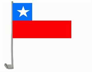 Bild von Autoflaggen Chile - 2 Stück-Fahne Autoflaggen Chile - 2 Stück-Flagge im Fahnenshop bestellen