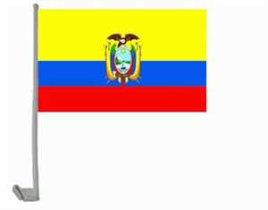 Bild von Autoflaggen Ecuador - 2 Stück-Fahne Autoflaggen Ecuador - 2 Stück-Flagge im Fahnenshop bestellen