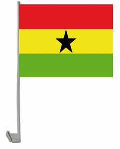 Bild von Autoflaggen Ghana - 2 Stück-Fahne Autoflaggen Ghana - 2 Stück-Flagge im Fahnenshop bestellen