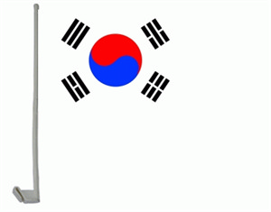 Bild von Autoflaggen Korea / Südkorea - 2 Stück-Fahne Autoflaggen Korea / Südkorea - 2 Stück-Flagge im Fahnenshop bestellen