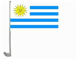 Bild von Autoflaggen Uruguay - 2 Stück-Fahne Autoflaggen Uruguay - 2 Stück-Flagge im Fahnenshop bestellen