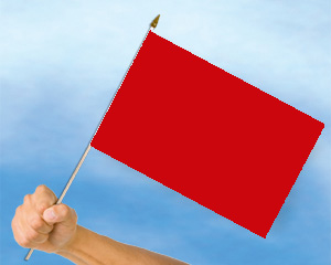 Bild von Stockflaggen Rot  (45 x 30 cm)-Fahne Stockflaggen Rot  (45 x 30 cm)-Flagge im Fahnenshop bestellen