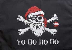 Bild von Flagge Weihnachts-Pirat Yo Ho Ho Ho-Fahne Flagge Weihnachts-Pirat Yo Ho Ho Ho-Flagge im Fahnenshop bestellen