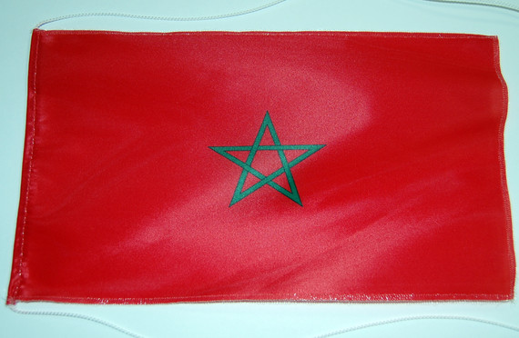 Bild von Tisch-Flagge Marokko-Fahne Tisch-Flagge Marokko-Flagge im Fahnenshop bestellen