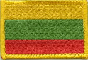Bild von Aufnäher Flagge Litauen-Fahne Aufnäher Flagge Litauen-Flagge im Fahnenshop bestellen