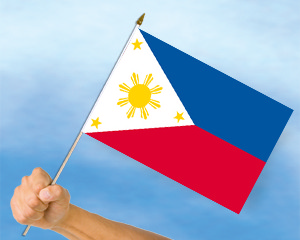 Bild von Stockflaggen Philippinen  (45 x 30 cm)-Fahne Stockflaggen Philippinen  (45 x 30 cm)-Flagge im Fahnenshop bestellen