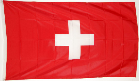 Bild von Schweizerfahne zur See Basic-Qualität-Fahne Schweizerfahne zur See Basic-Qualität-Flagge im Fahnenshop bestellen
