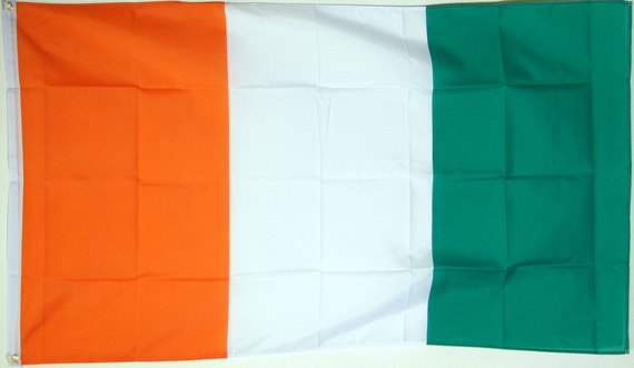 Bild von Flagge Elfenbeinküste  (Republic Côte d Ivoire) Basic-Qualität-Fahne Elfenbeinküste  (Republic Côte d Ivoire) Basic-Qualität-Flagge im Fahnenshop bestellen